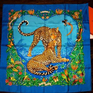 Hermès Jungle Love Silk Dallas Zoo Vision Scarf